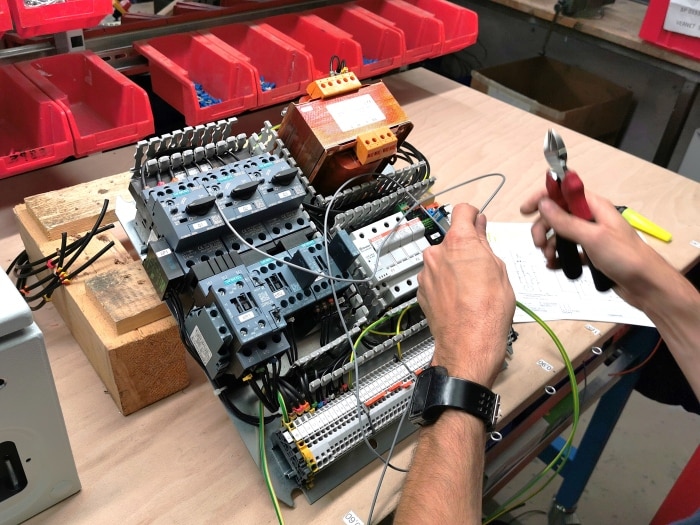 Câblage d'un coffret électrique Eurodifroid, pour refroidisseur industriel
