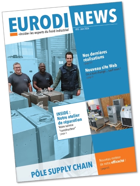 Couverture du magazine Eurodinews n°10, de l'entreprise Eurodifroid, spécialiste en climatisation et refroidissement industriels